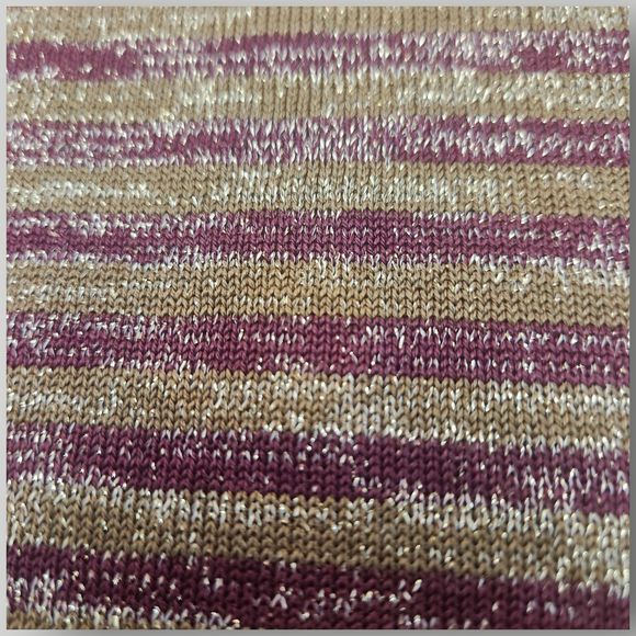 VTG Caroline Kendrick Women's M Gold Burgundy SILK Blend Short Sleeve Sweater - Picture 3 of 8